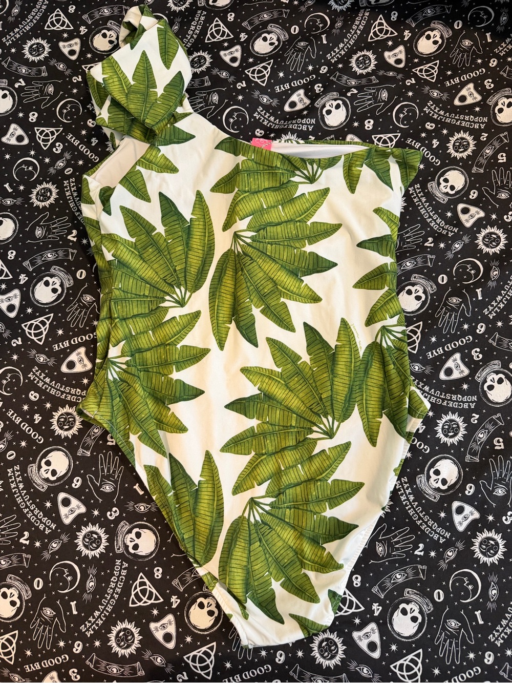 NWT FARM RIO Palm Fan One Shoulder One Piece - Picture 6 of 8